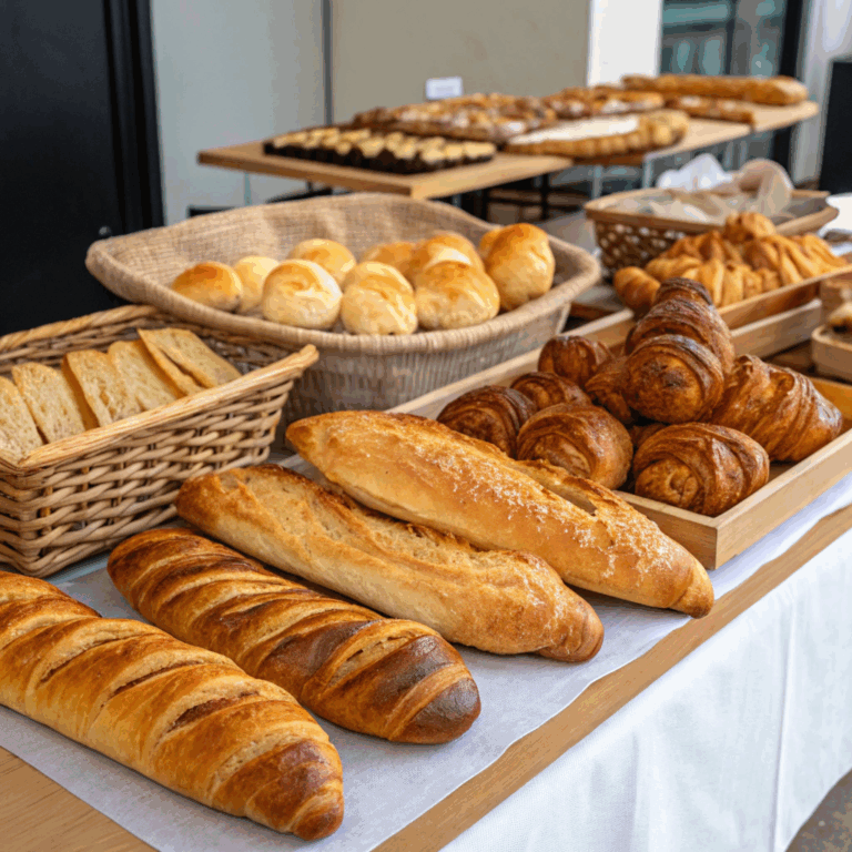 Table avec diff&eacute;rents pains fran&ccedil;ais